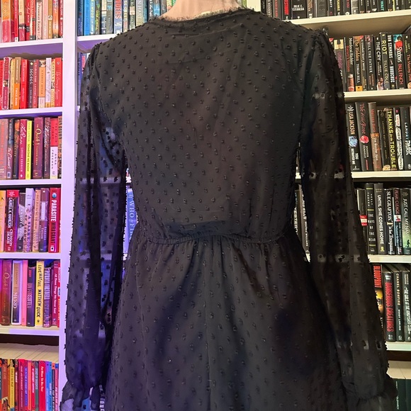 Wednesday Addams style vintage black dress - Picture 3 of 7
